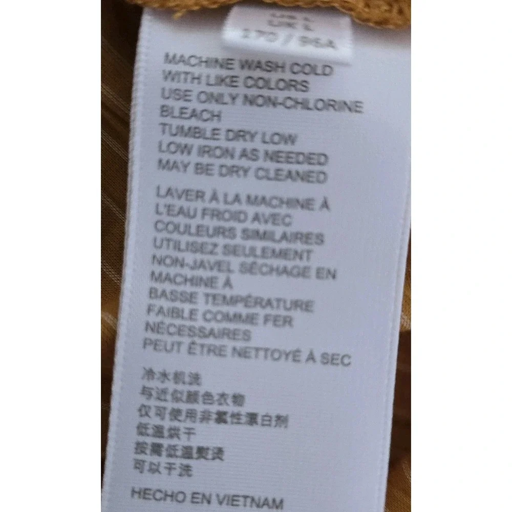 Urban Outfitters Dress SZ L Kennedy Cover UP Sun‎ Cotton Tunic Shirt Yellow #435 - Picture 8 of 13